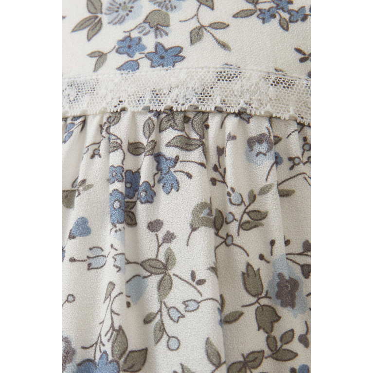 Tartine et Chocolat - Floral Print Dress in Viscose-wool Blend