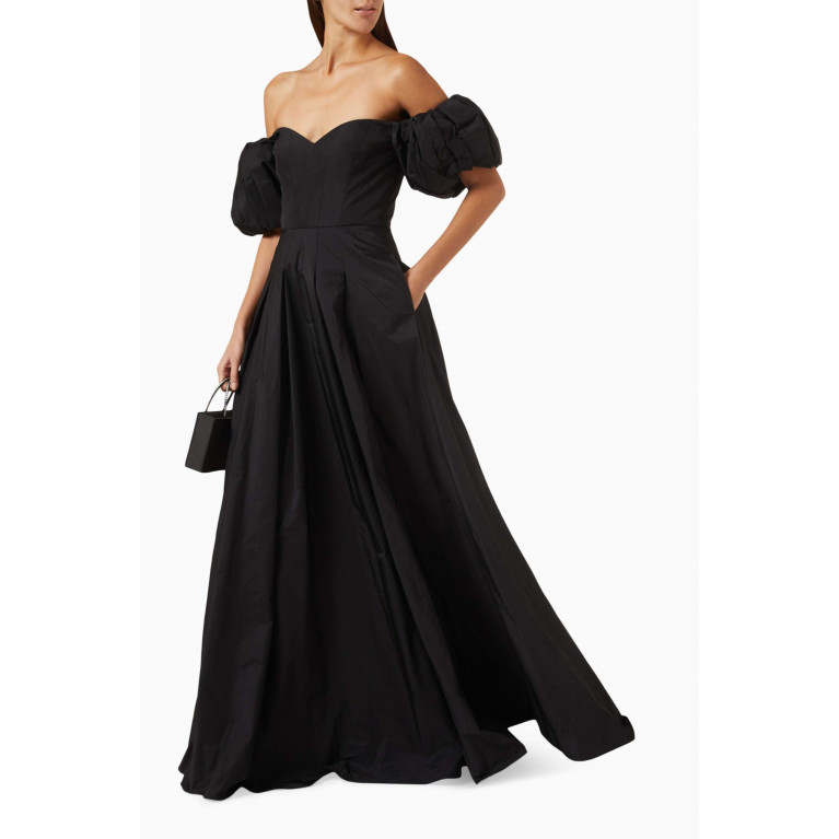 Marchesa Notte - Off-the-shoulder Gown in Taffeta