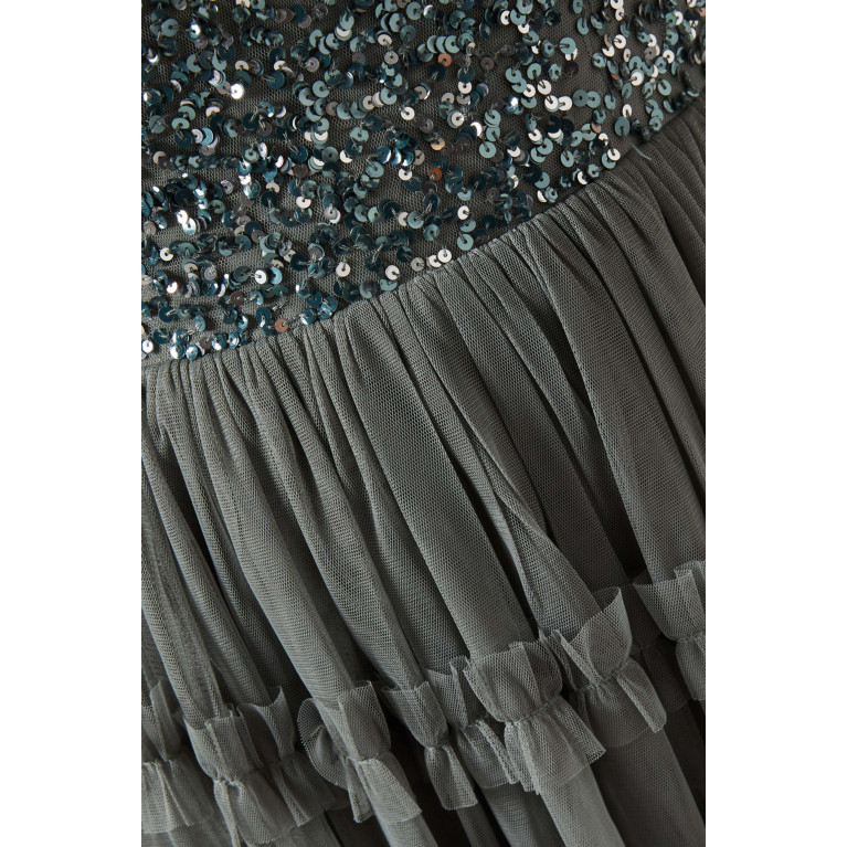 Maya - Puff Sleeve Delicate Midi Dress
