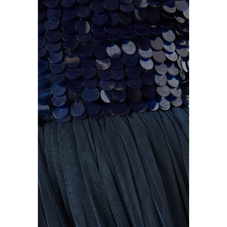Maya - Disc-sequin Maxi Dress in Tulle