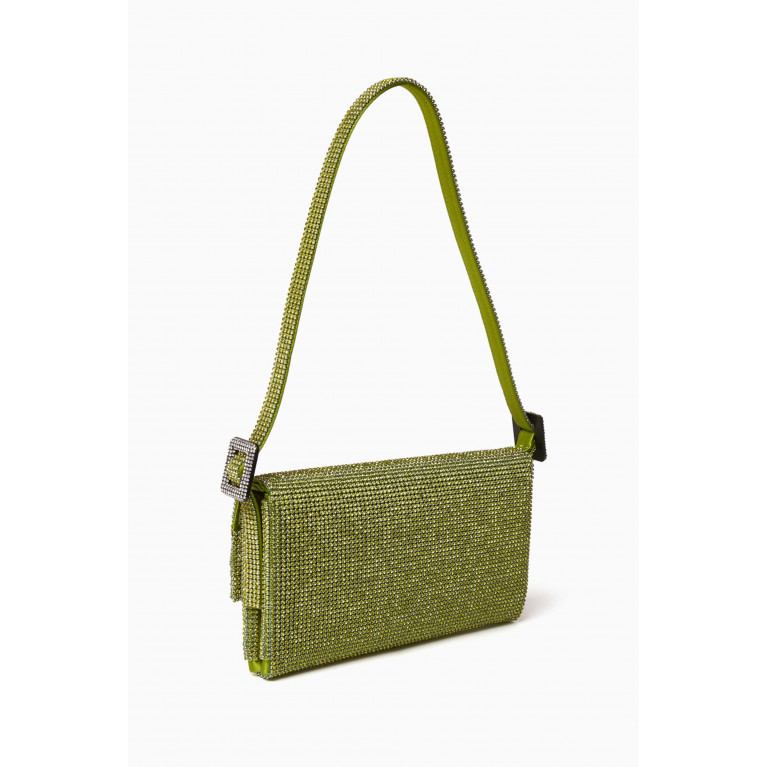 Benedetta Bruzziches - Small Vittisimma La Petite Shoulder Bag in Crystal Mesh Green