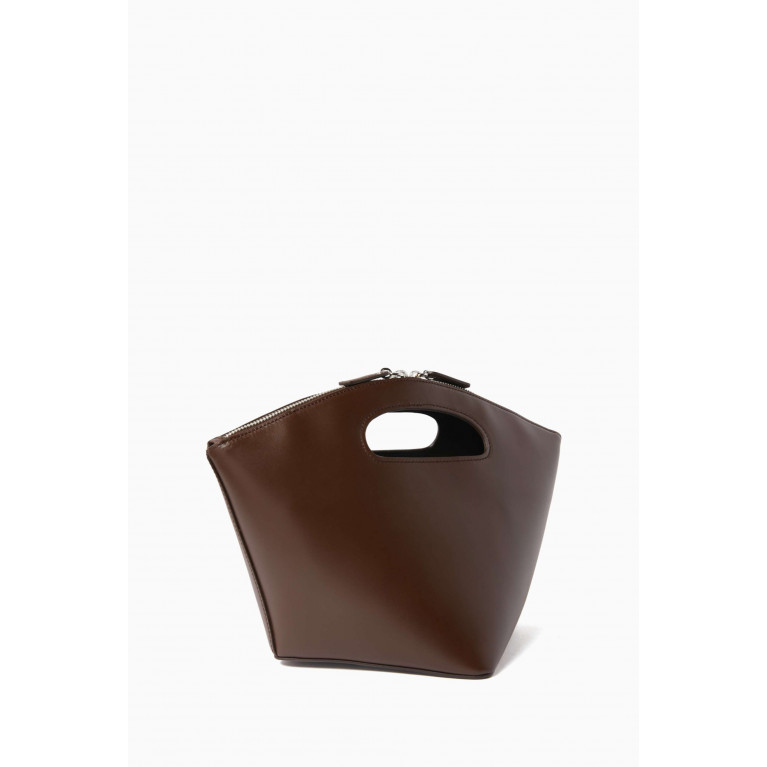 By Far - Small Rubik Box Top Handle Bag in Calf Leather