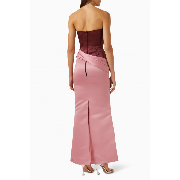 Nafsika Skourti - The Two-tone Undressed Gown in Satin-crepe