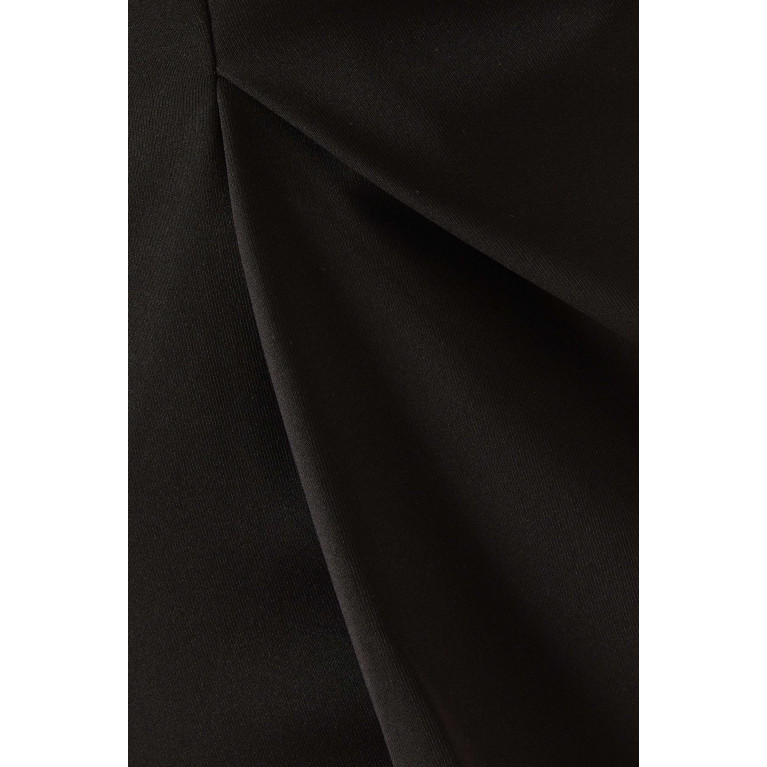 CHATS by C.Dam - Layered Midi Dress in Stretch-jersey Black