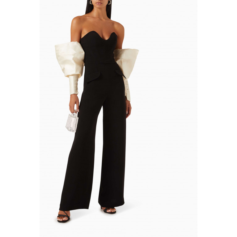 Nafsika Skourti - Cute Intentions Jumpsuit with Couture Sleeves in Crepe