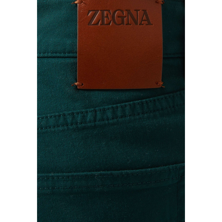 Zegna - Pants in Stretch-cotton Blue