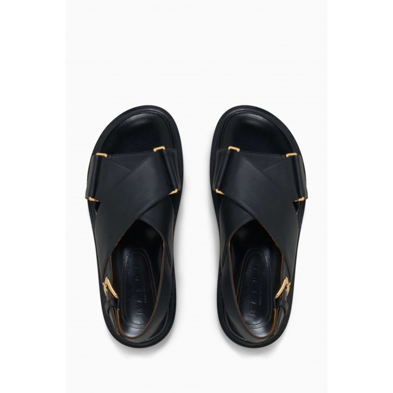 Marni - Fussbett Criss-cross Sandals in Leather
