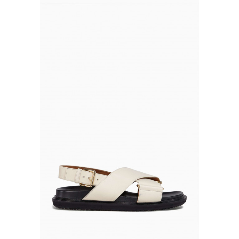 Marni - Fussbett Criss-cross Sandals in Leather