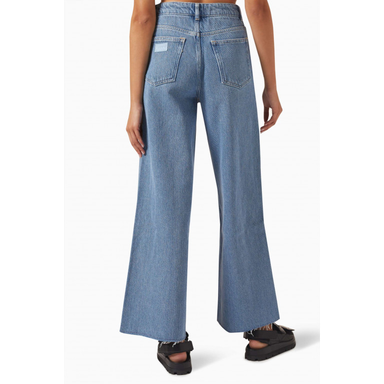 Ganni - Drawstring Wide-leg Jeans