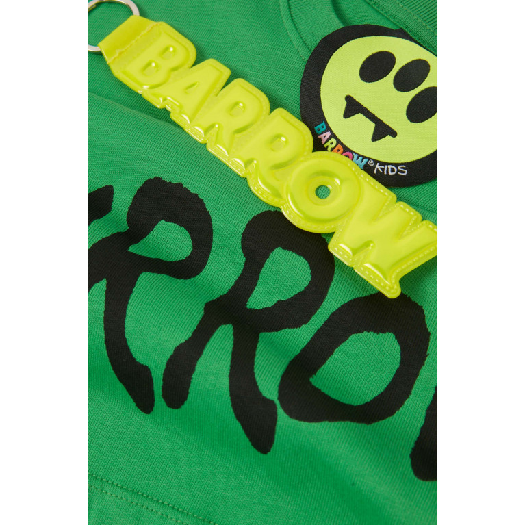Barrow - Graphic Logo-print T-shirt in Cotton Green