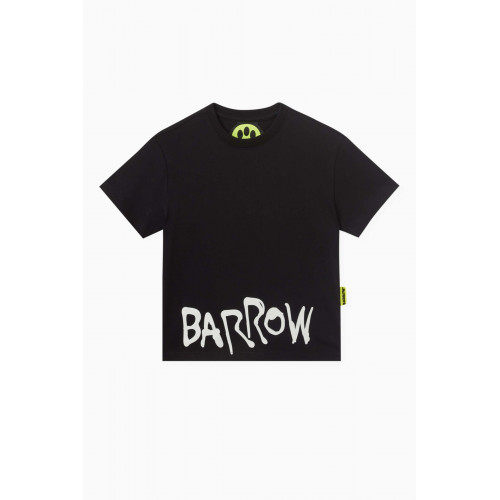 Barrow - Graphic-print T-shirt in Cotton Black