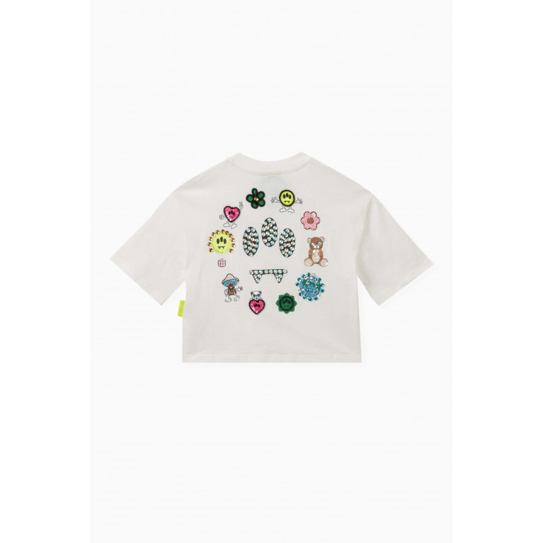 Barrow - Graphic-print T-shirt in Cotton White