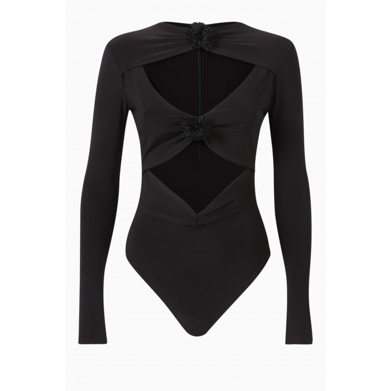 VANINA - The Belle de Nuit Bodysuit in Stretch-jersey Black