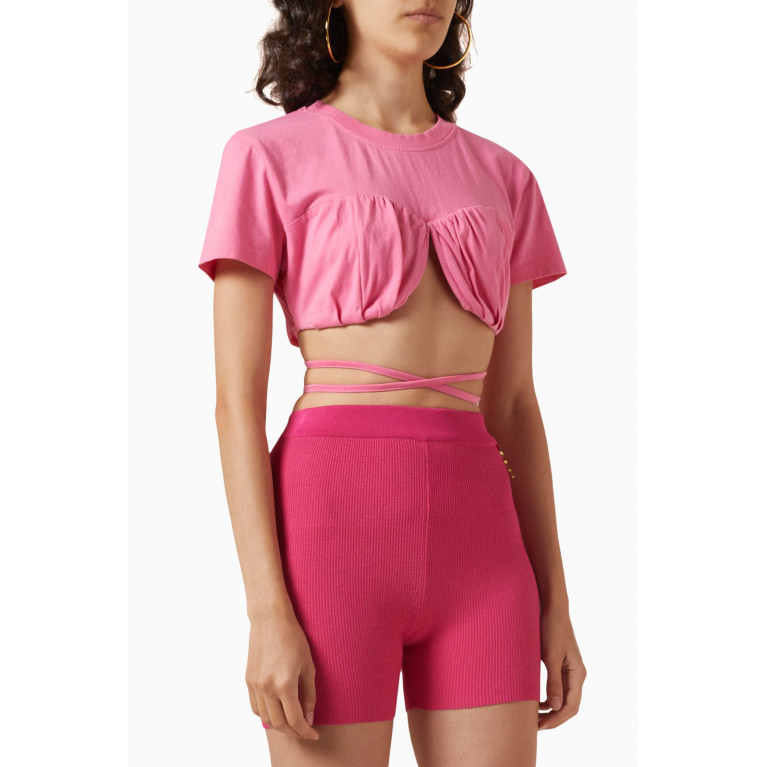 Jacquemus - Le T-shirt Baci in Cotton Pink