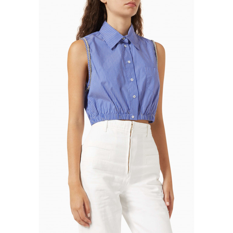 Sandro - Cropped Shirt in Cotton