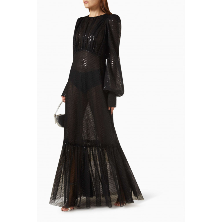 The Vampire's Wife - Royal Sorceress Maxi Dress in Sheer Tulle