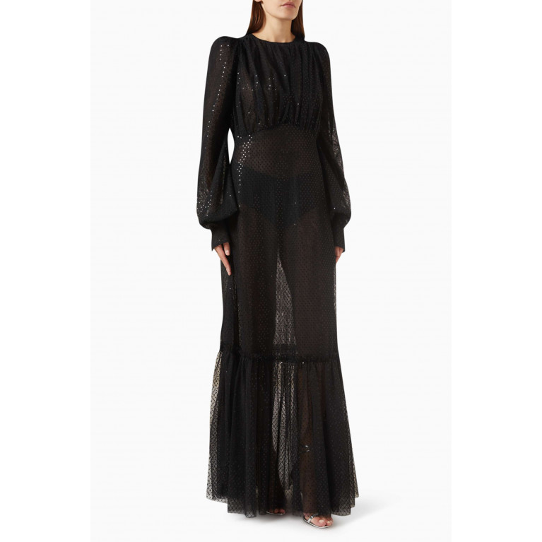 The Vampire's Wife - Royal Sorceress Maxi Dress in Sheer Tulle