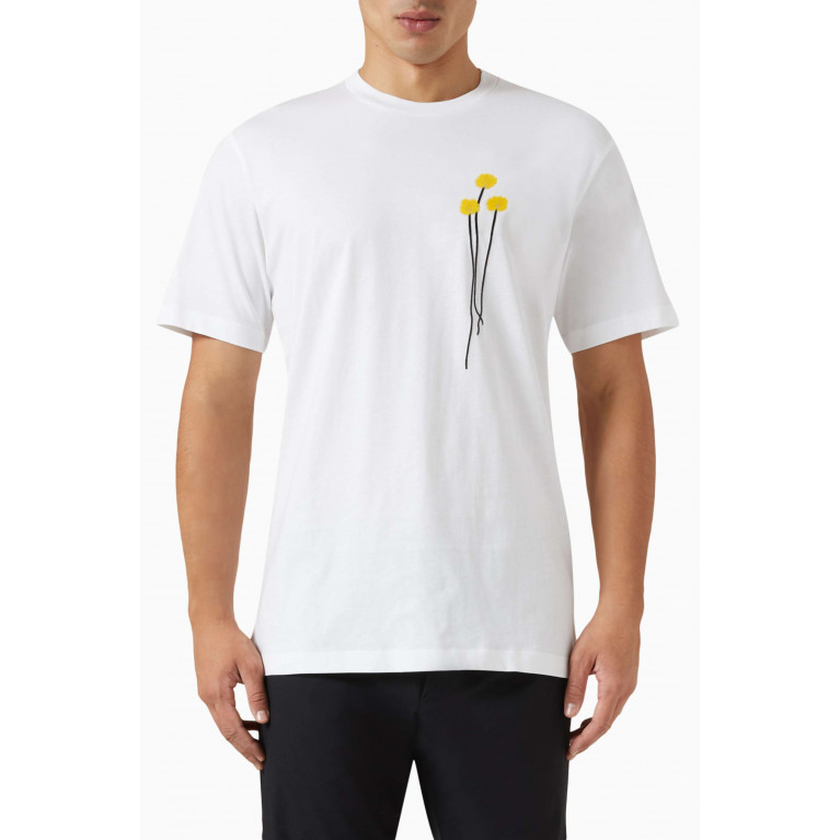 Boss - Flower Print T-shirt in Cotton