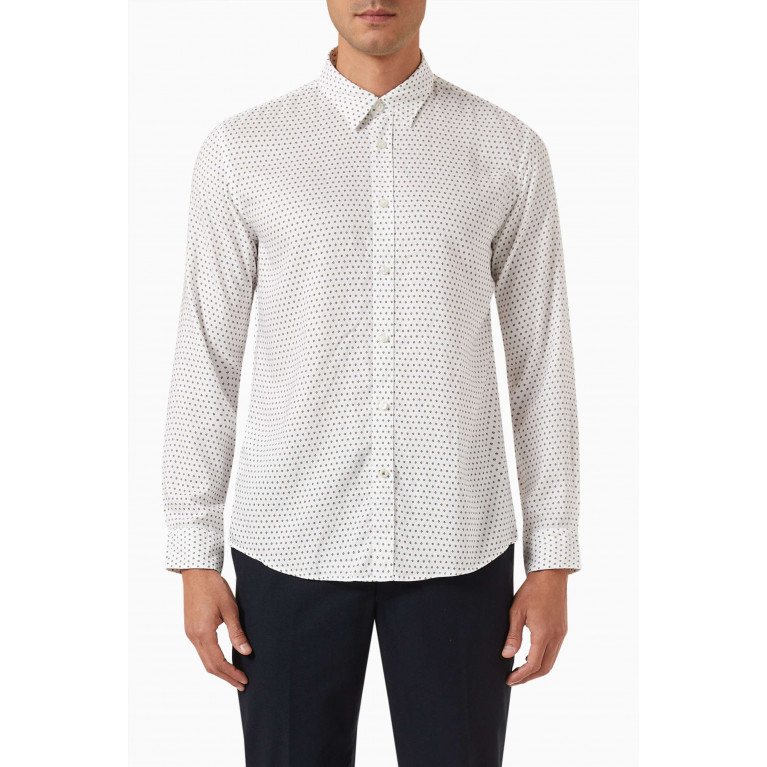 Boss - Slim-fit Pattern Shirt in Lyocell