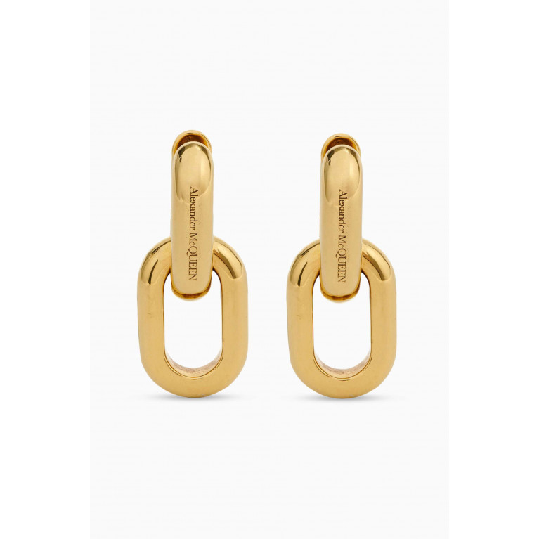 Alexander McQueen - Peak Chain Earrings in Brass