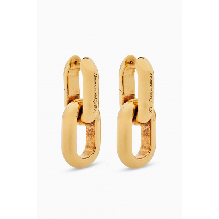 Alexander McQueen - Peak Chain Earrings in Brass