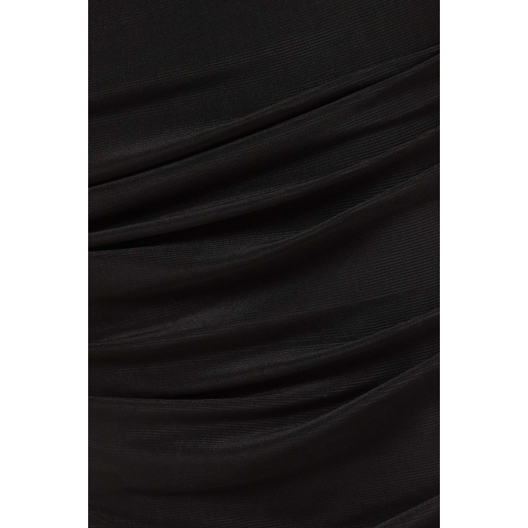 Just Bee Queen - Donna Ruched Midi Skirt in Mesh