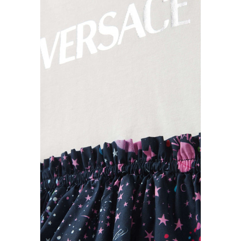 Versace - Galaxy Logo-print T-shirt Dress in Cotton