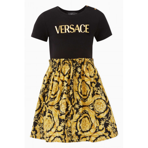 Versace - Barocco-print Dress in Cotton