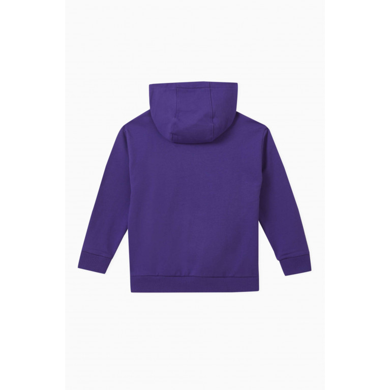 Versace - Logo-print Hoodie in Cotton Purple