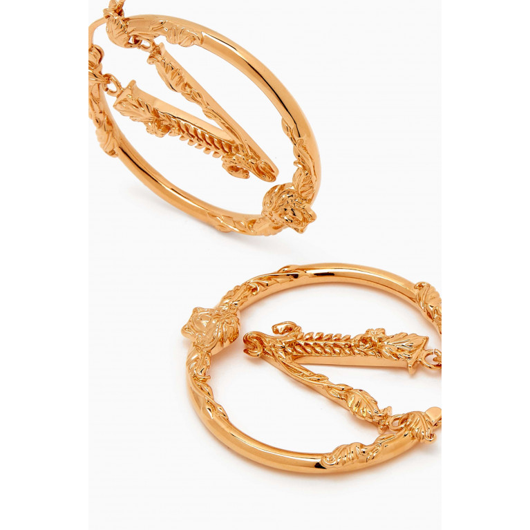 Versace - Virtus Hoop Earrings in Brass
