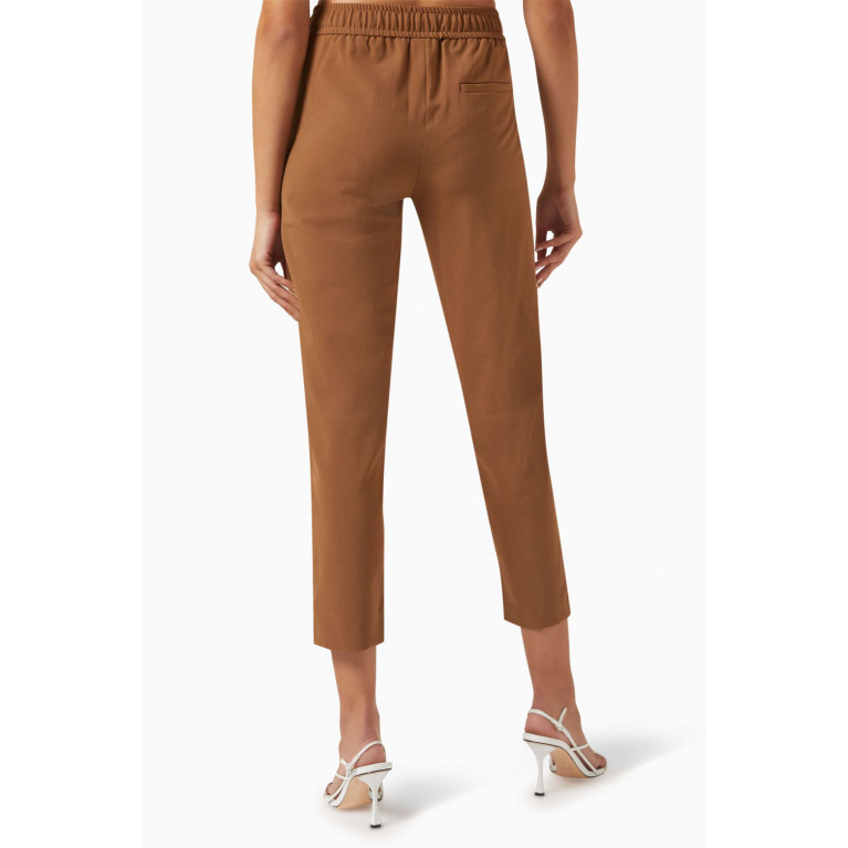 Marella - Enfasi Tapered Pants in Wool-blend Brown