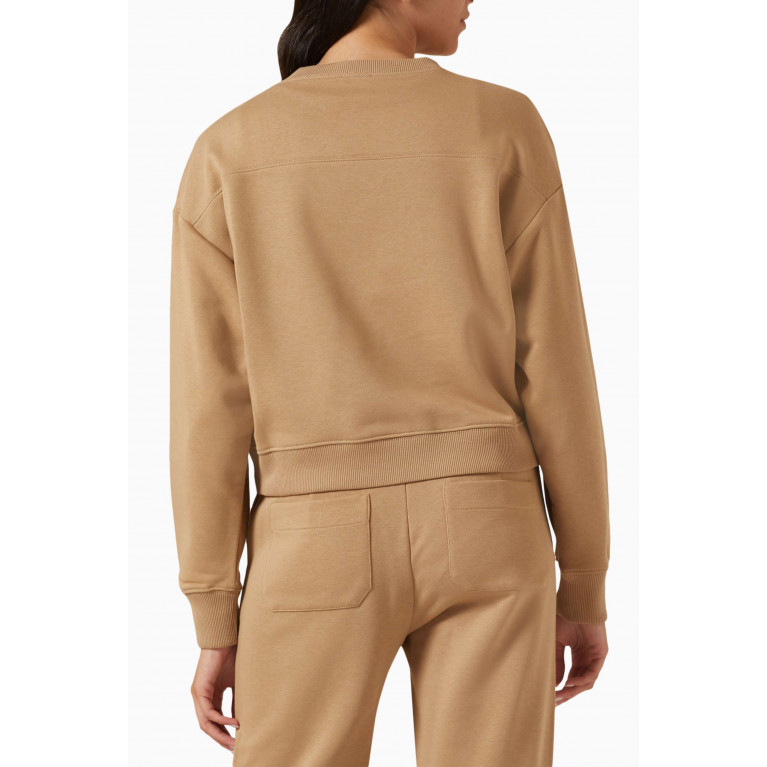 Marella - Sedia Sweatshirt in Cotton-rich Blend Brown