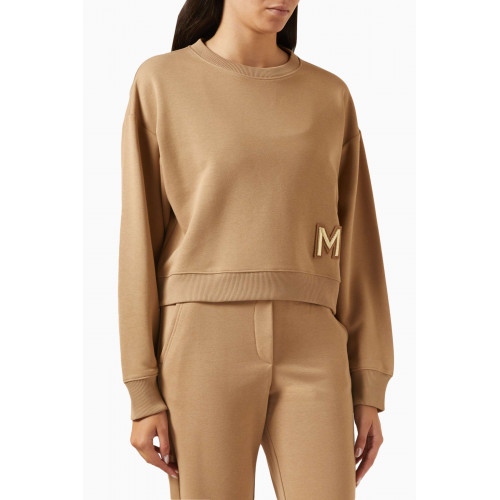 Marella - Sedia Sweatshirt in Cotton-rich Blend Brown