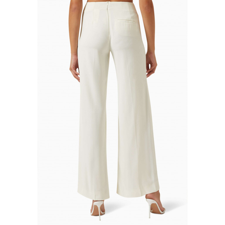 Marella - Solista Wide-leg Pants in Recycled Crepe-satin White