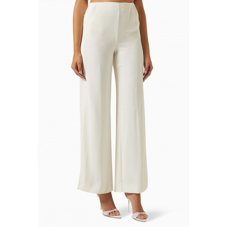 Marella - Solista Wide-leg Pants in Recycled Crepe-satin White