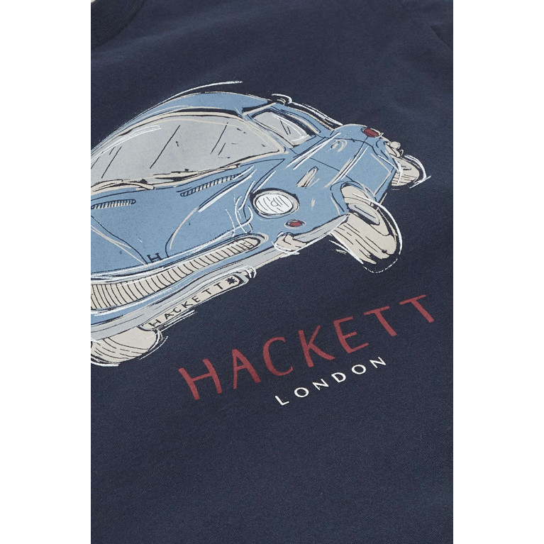 Hackett London - Vintage Car T-shirt in Cotton-jersey Blue