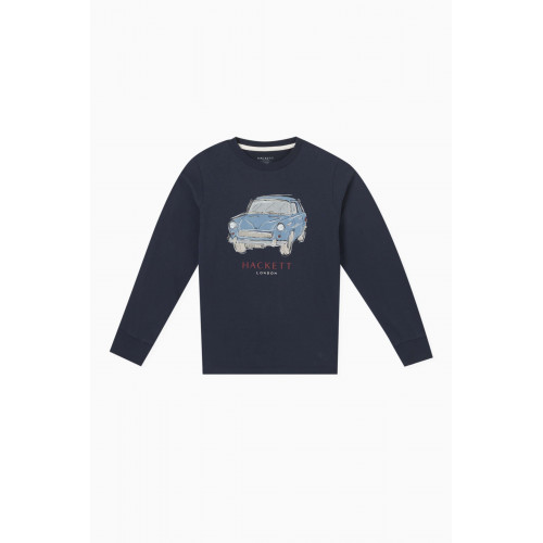 Hackett London - Vintage Car T-shirt in Cotton-jersey Blue