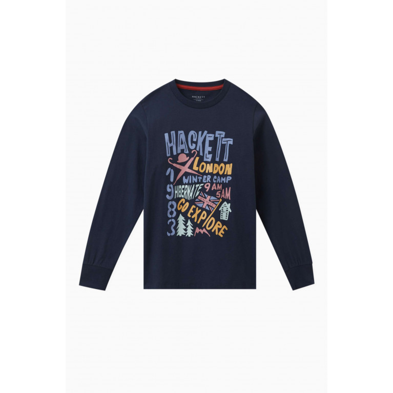 Hackett London - Graphic Logo-print T-shirt in Cotton-jersey