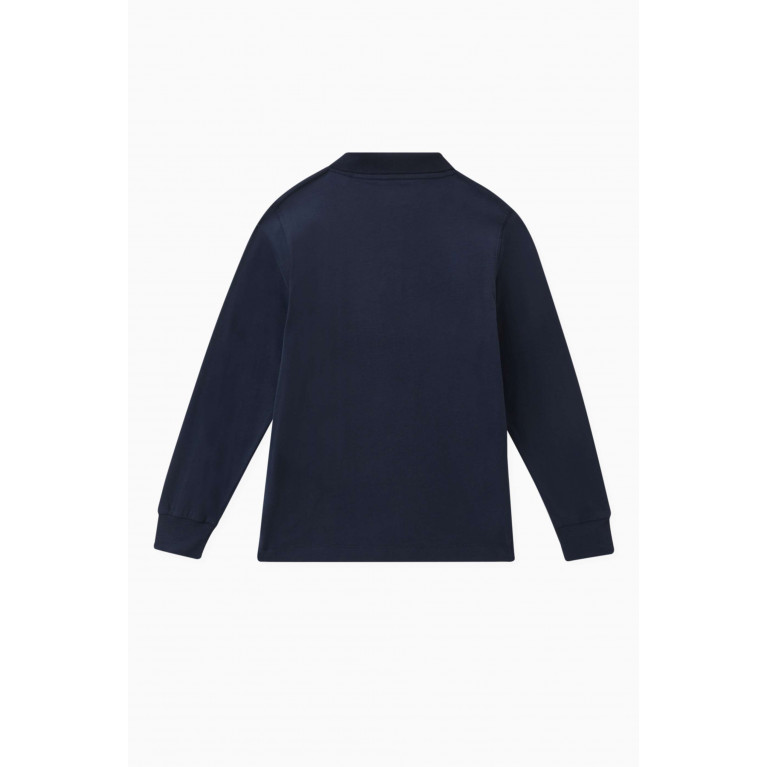Hackett London - Logo Polo Shirt in Cotton-jersey Blue