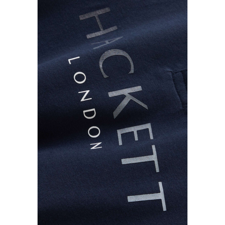 Hackett London - Logo Polo Shirt in Cotton-jersey Blue