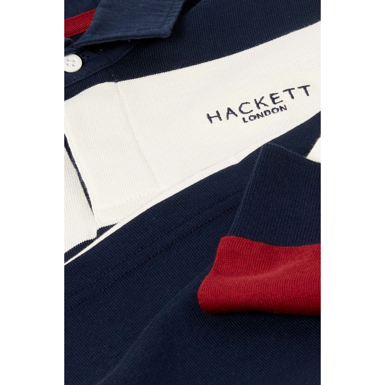 Hackett London - 1983 Striped Rugby Polo Shirt in Cotton