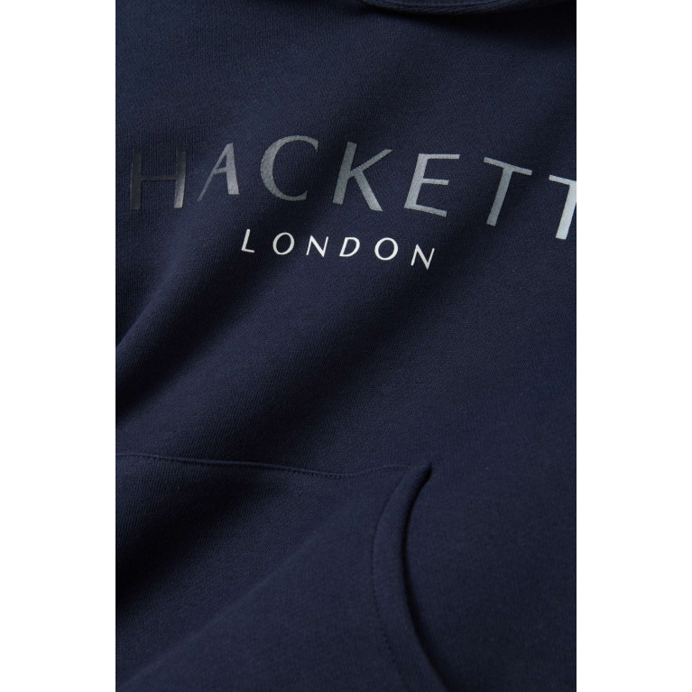 Hackett London - Logo Print Hoodie Blue