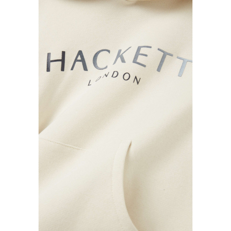 Hackett London - Logo Print Hoodie Neutral