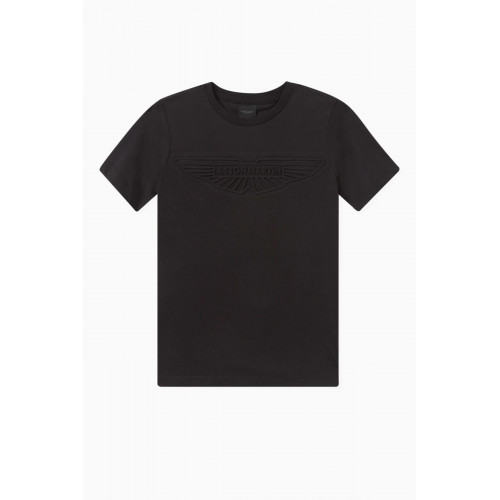 Hackett London - Embossed Logo T-shirt in Cotton Black