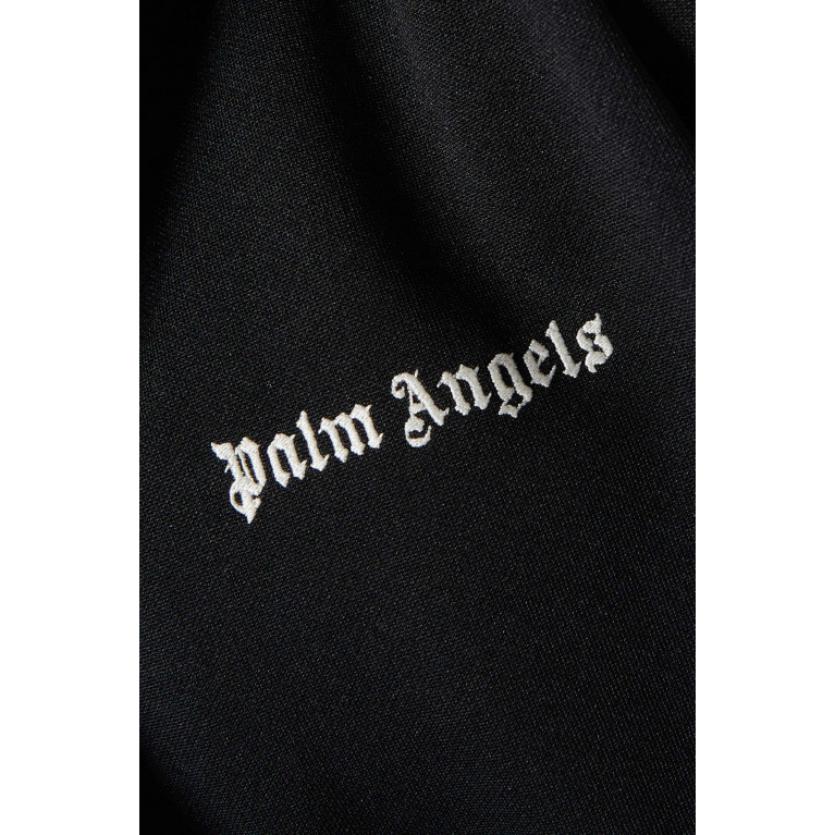 Palm Angels - Logo Print Full-zip Sweatshirt in Nylon Black