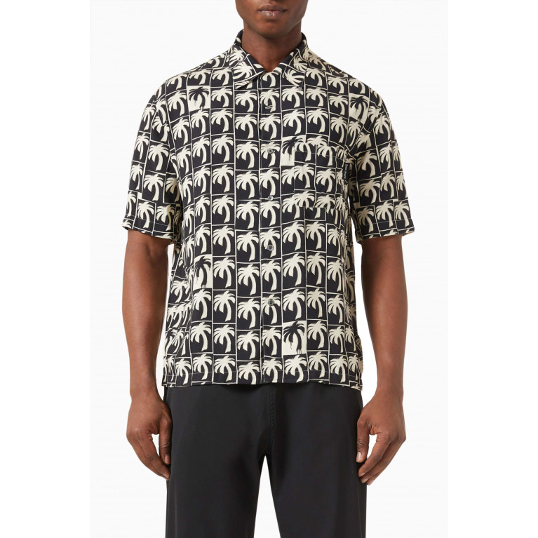 Palm Angels - Dripping Palms Bowling Shirt in Viscose