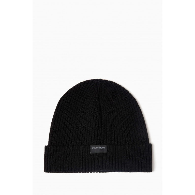 Courreges - AC Rib Knit Hat in Viscose