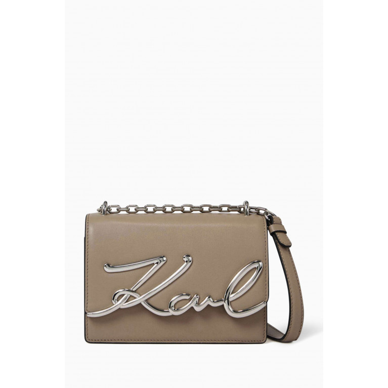 Karl Lagerfeld - Small K/Signature Crossbody Bag in Leather