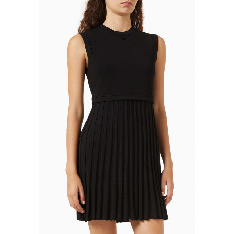 Sandro - Pleated Dress in Knit