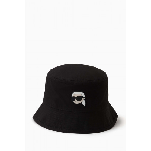 Karl Lagerfeld - K/Ikonik 2.0 Reversible Bucket Hat in Canvas